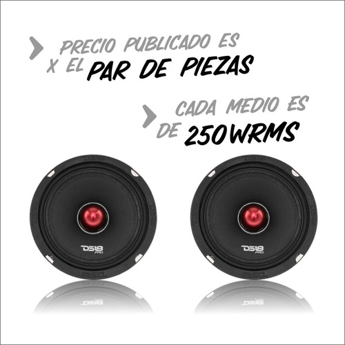Imagen 2 de 9 de Medio Rango Ds18 Prox6bm Open Show 250wrms 8ohms (par)