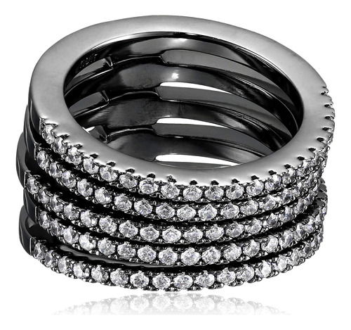 Anillo Apilable Audley De Noir Jewelry, Talla 6