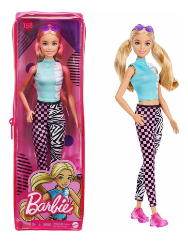 Barbie Fashionistas - Muñeca #158 Con Pelo Rubio Con Vesti.