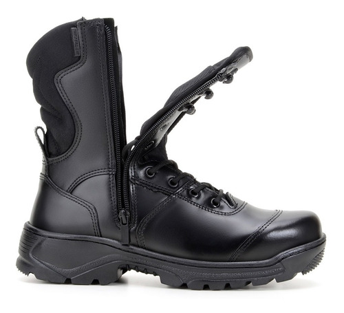 Imagem 4 de 7 de Coturno Bota Rossi Sniper Dois Zipers Couro