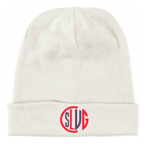 Gorro De Lana S L V G Escudo Bordado Pack Por 12 Piezas Rojo Bordado Liso Único