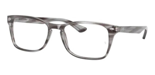 Armação - Ray-ban - Rb5228m 8055 56 Cor Cinza Rajado