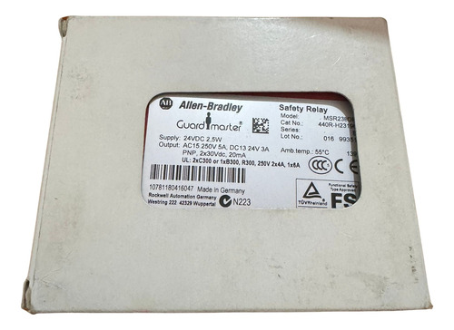  Allen Bradley 440r-h23196 Seguridad Relé Msr238dp