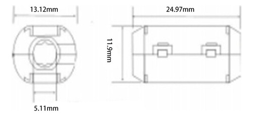 2 Paquete De 10 Anillos De 5 Mm De Diámetro Filtro De Ruido