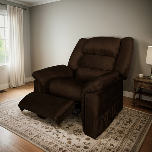 Reposet Elara Suede Chocolate Sala Sofa Sillon Mueble