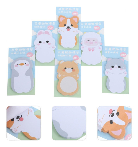 Lindas Notas Adhesivas 6 Juegos Adhesivas Kawaii Dibujos