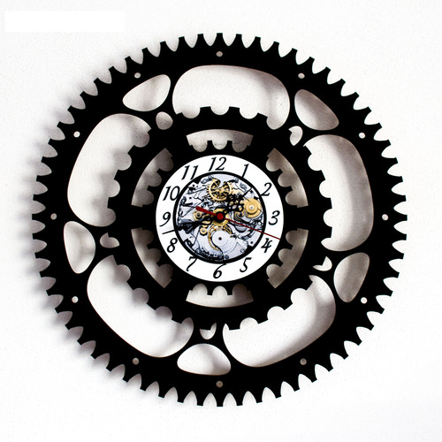 Reloj De Diseño Moderno Artesanal Negro Varios