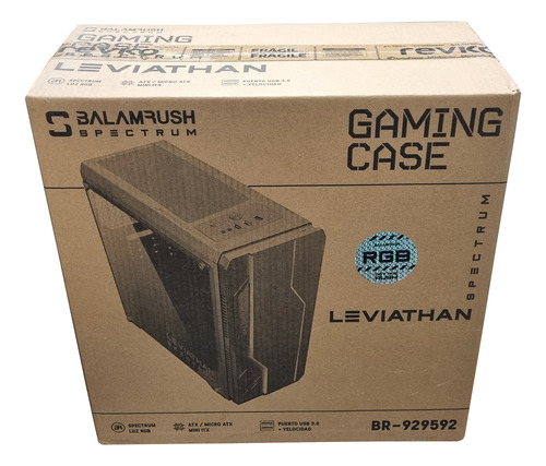 Gabinete Gamer Balam Rush Leviathan Rgb Br-929592 Negro New