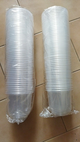 Vasos Transparentes Con Tapa Domo 12 Onzas Forma U