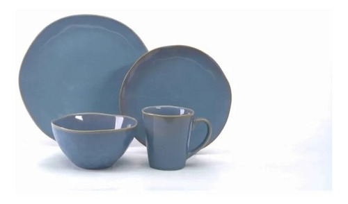 Set Vajilla Volf 16 Piezas Porcelana Blue Sky Samihome