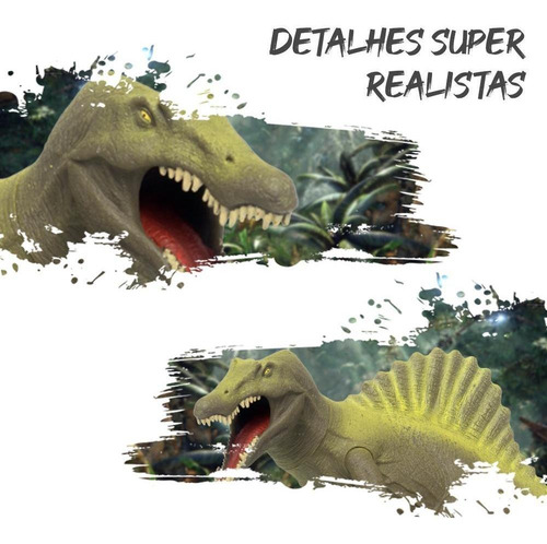 Imagem 3 de 6 de Dinossauro Espinossauro Verde Jurassic Brinquedo Mielle