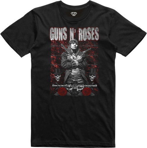 Playera T-shirt Negra Guns N' Roses Banda De Rock 11