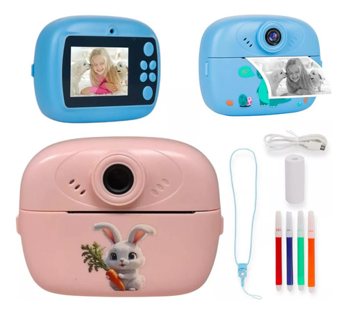 Camara Infantil Con Impresora Digital Instantánea Rosa
