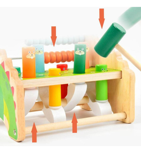 Juego De Golpear, Juguete De Desarrollo, Cuatro En Un Juego