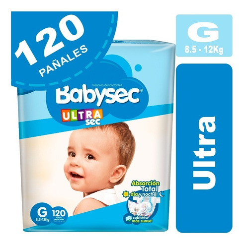 Pañales Babysec Ultra G X 120 Unidades