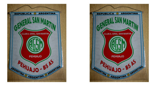 Banderin Mediano 27cm General San Martin Pehuajo