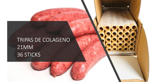 Tripa De Colágeno Para Embutir Seca 21mm- 36 Sticks