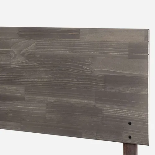 Cama Pratta 2 Plazas Pata Madera Bn + Muebles Tabor Grafito
