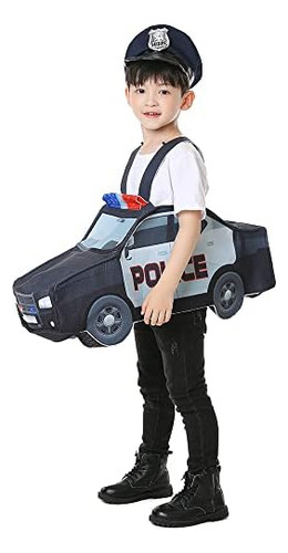 Disfraz De Coche De Policía Para Niños Pequeños De 3 A 5 Año