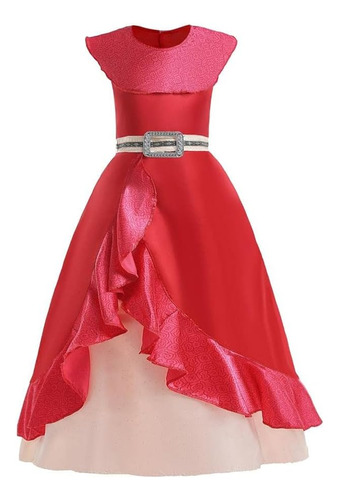 Vestido De Princesa De Estilo Flamenco Rojo Para Niñas Peque