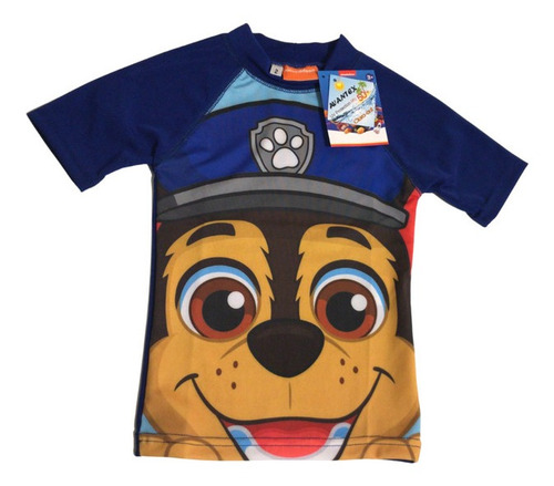 Remera Infantil Uv - Manga Corta - Paw Patrol