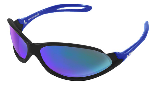 Óculos De Sol Spy 39 - Open Preto - Haste Azul Royal
