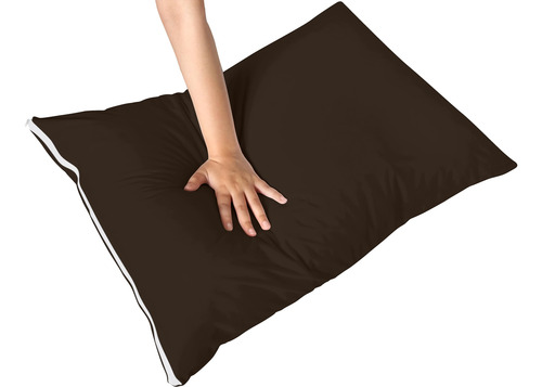 Protectores De Almohada Estandar A Prueba De Chinches 4 Pzs Marrón Liso