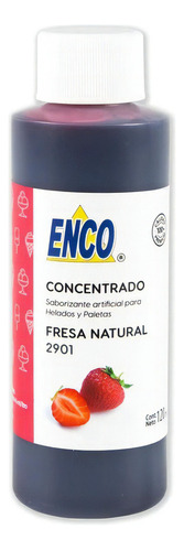 Concentrado Heladosypaletas Fresa Naturl 120ml Enco 2901-120