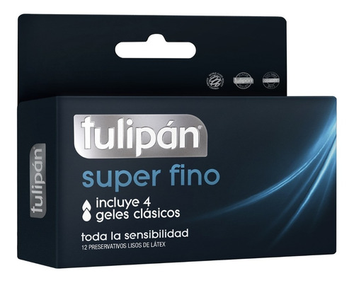 Preservativos Tulipán Super Fino | Caja X 12 Unidades