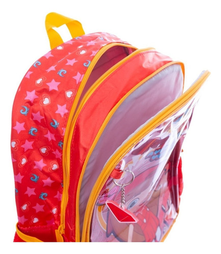 Mochila De Costas Os Aventureiros Aventureira Vermelha Cor Vermelho