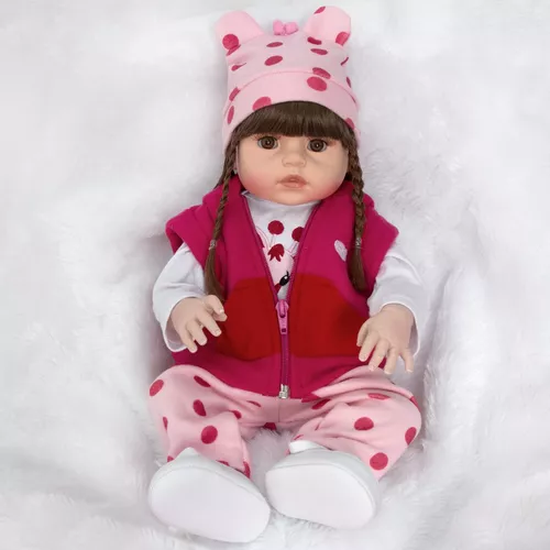 Bebê Boneca Reborn Realista Girafinha Menina De Silicone 48c