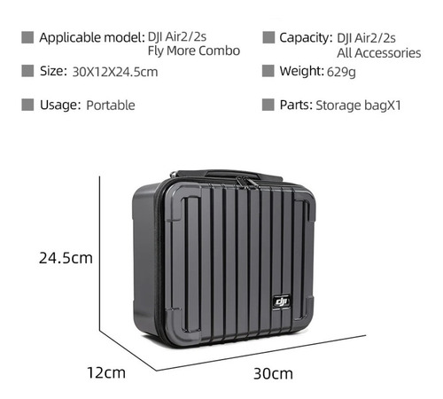 Imagen 8 de 10 de Maletin, Maleta, Estuche Rigida Para Dji Air 2s, Mavic Air 2