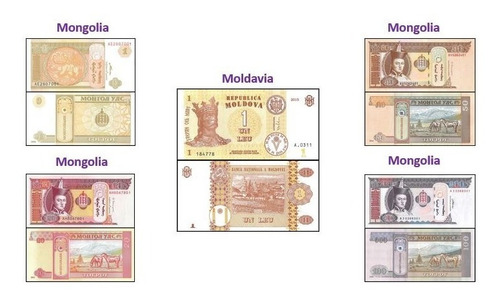 Imagen 2 de 7 de 25 Billetes Nuevos Sin Circular De Todo El Mundo