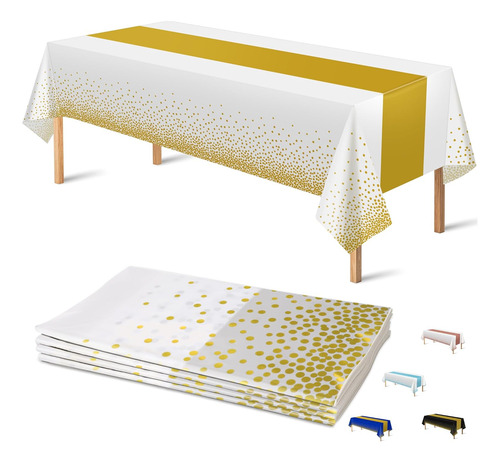 Manteles De Plastico Desechables Ohome Para Fiestas, 4 Un...