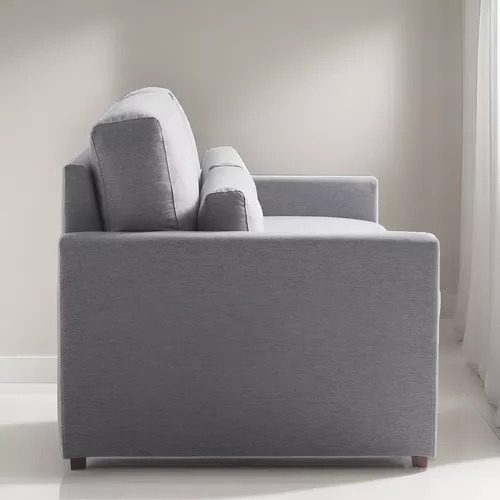 Sofá Cama Aura - Queen 1,78 Cor Cinza Desenho Do Tecido Liso