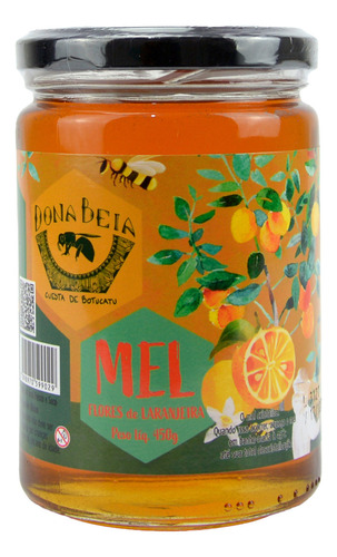 Mel Laranjeira Dona Beia 450g 2 Unidades 100% Natural
