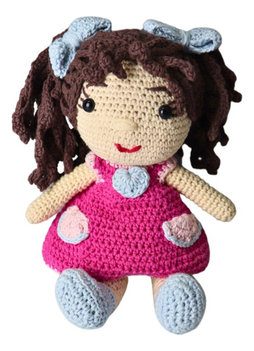 Muñeca Amigurumi Tejida En Crochet Hipoalergenico