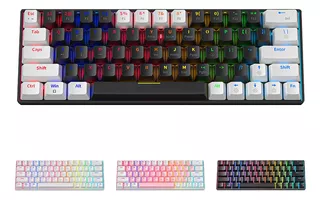 Teclado Mecánico Para Juegos Rainbow Rgb Gamer De 63 Teclas