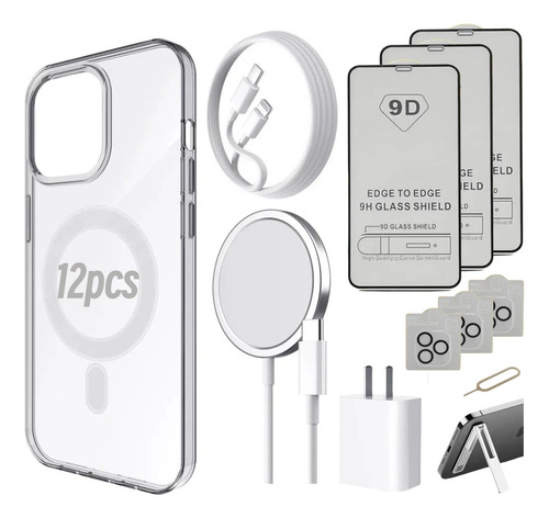12kit Cargador Inalámbrico Magsafe 35w Para iPhone+ Color iPhone 12 Pro