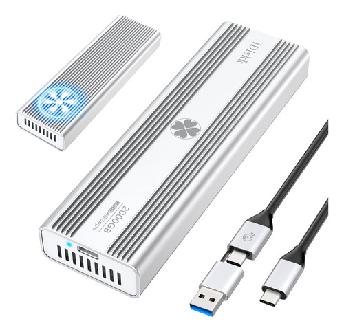 Disco Duro Externo De Aluminio Usb-c 2 Tb M.2 Nvme Ssd 300