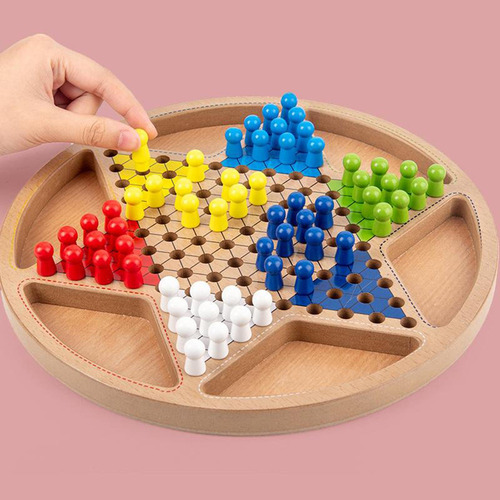 2 En 1 Halma Juego De Mesa Educativo De Damas Chinas Estilo1