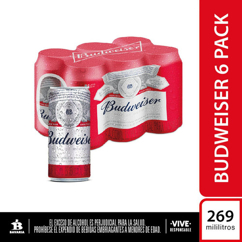 Cerveza Buweiser - mL a $1