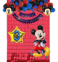 Comprar Pack Con Globos De Mickey Mouse Con Estrella Y Numero Mickey Mouse Nro. 3