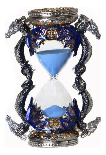 Reloj De Arena Retro Dragón 15 Minutos Decoración Gótica Azul