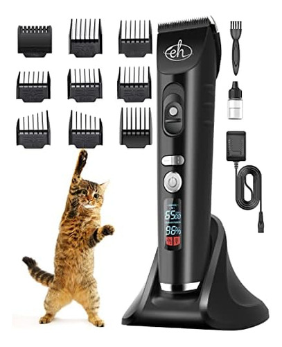 Ceramic Cat Grooming Kit Clippers Trimmer For Matted Ha...