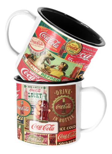 Taza Enlozada Lechera Coca-cola Vintage