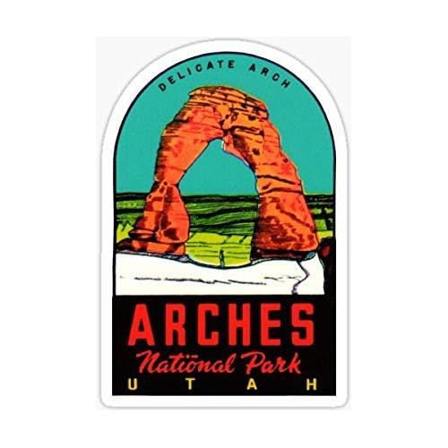Arches National Park Utah Moab - Calcomanía De Viaje Vintage