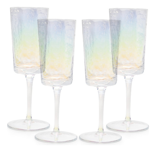 Set De Copas Crown Baccara Ruanclear 4 Piezas Color Tronasol