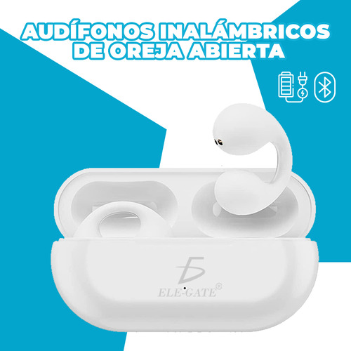Audifonos Inalambricos Bluetooth 5.3 De Oreja Abierta Color Blanco Ele-Gate