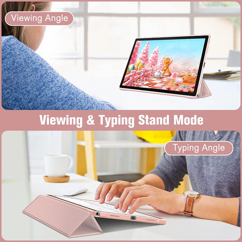 Funda Para Samsung Galaxy Tab A8 - Transparente/rosa